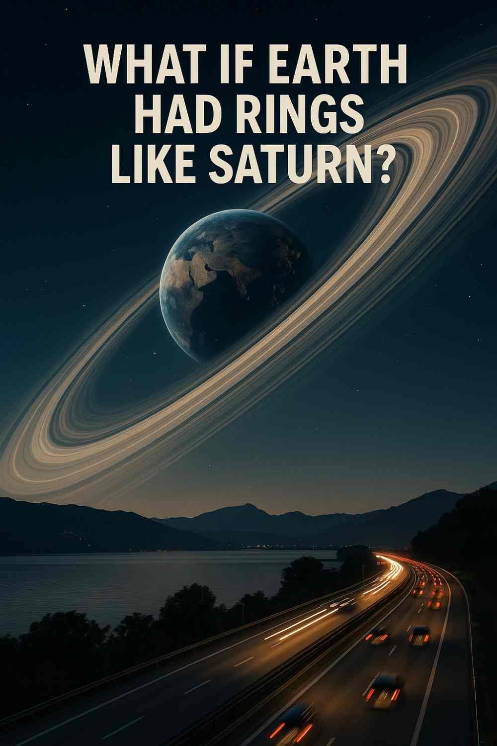 What If Earth Had Rings Like Saturn? Night Skies, Tides, and Traffic
